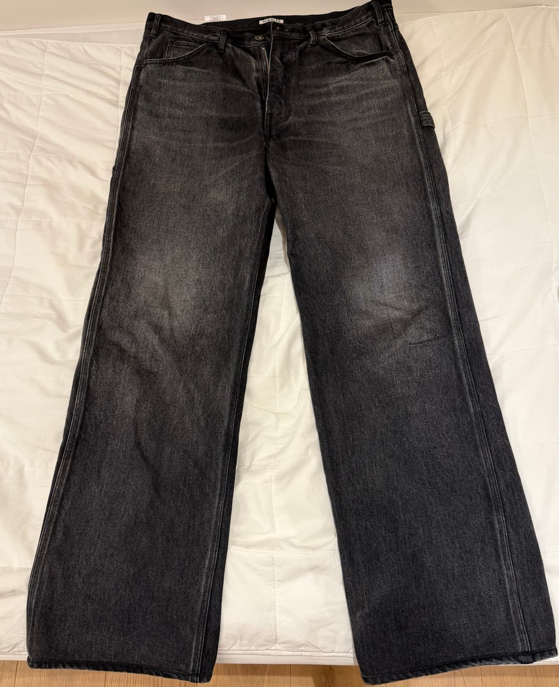 [4] 오라리 24FW 페이디드 헤비 데님 페인터 팬츠 블랙 상품이미지1