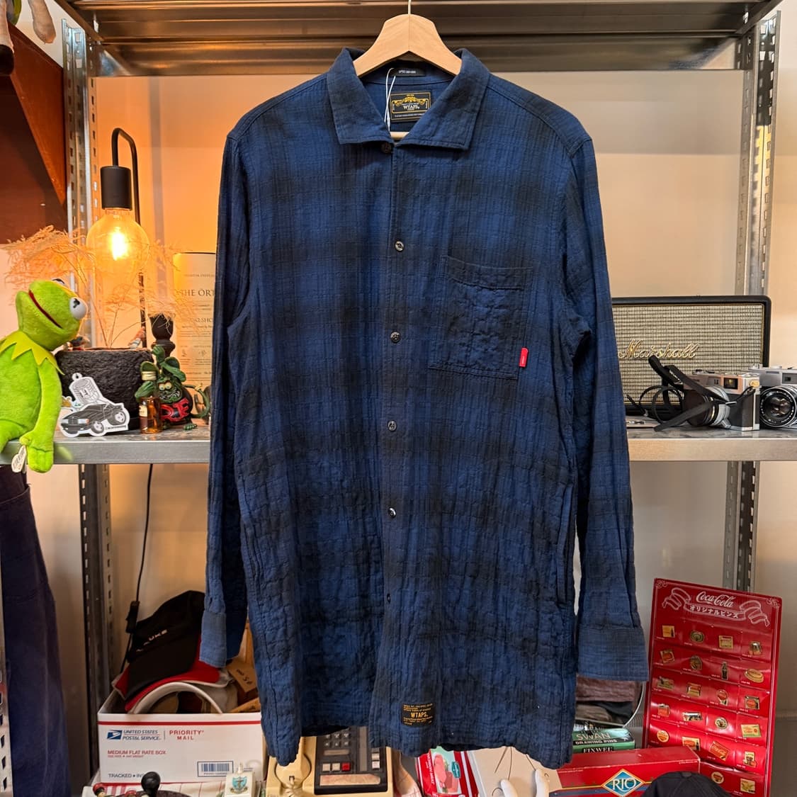 12SS 더블탭스 시어서커 플란넬패턴 셔츠 자켓 홈웨어 상품이미지2