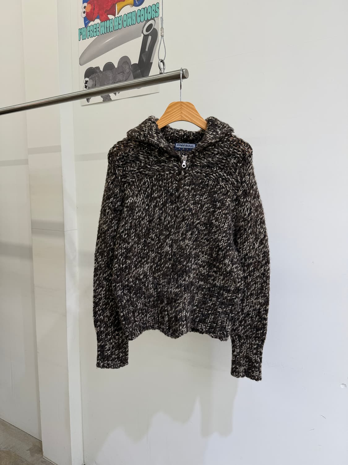 FREE SOUL (Made in Italy) 니트 집업 상품이미지1