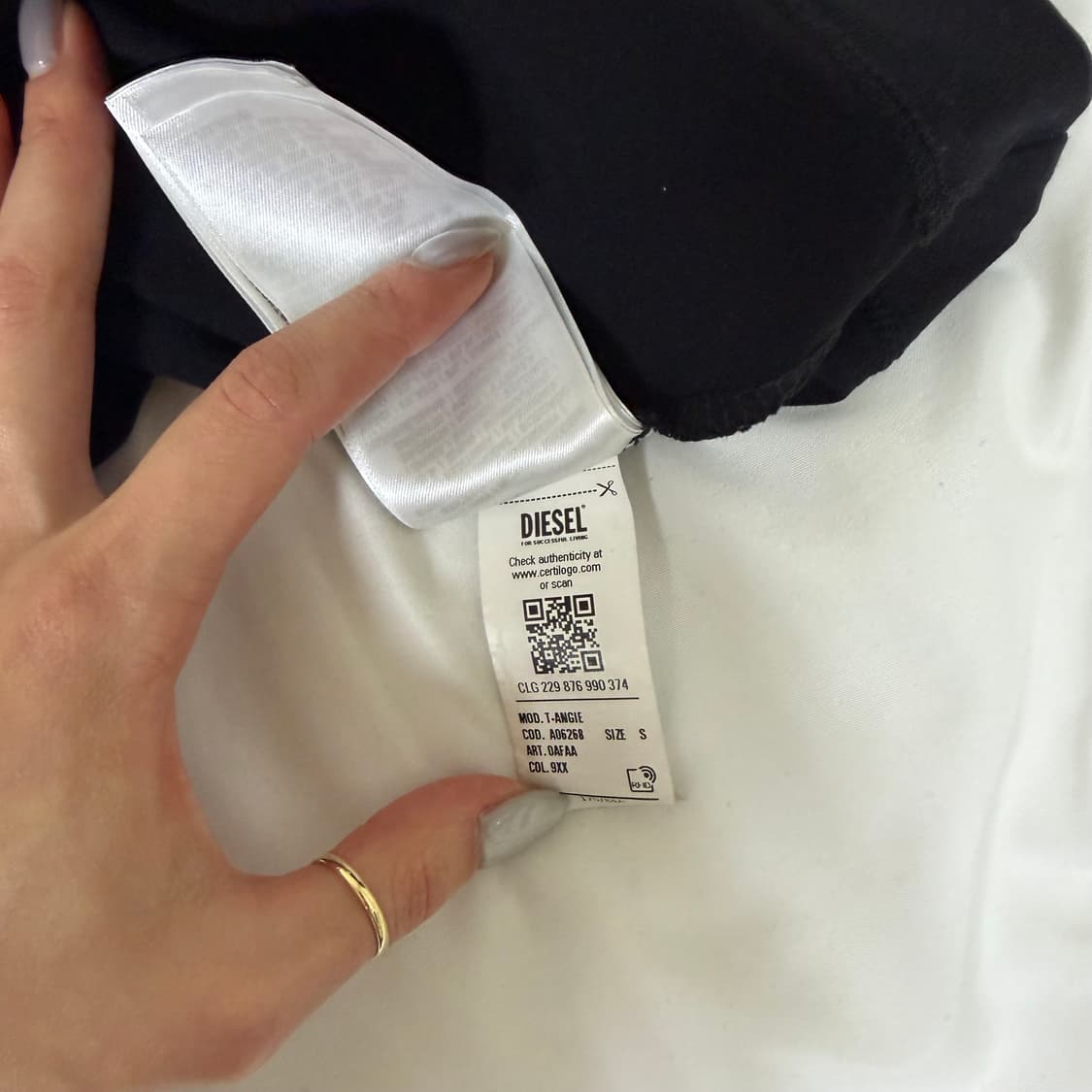 디젤 피카부 로고 반팔 티셔츠 블랙S 상품이미지6