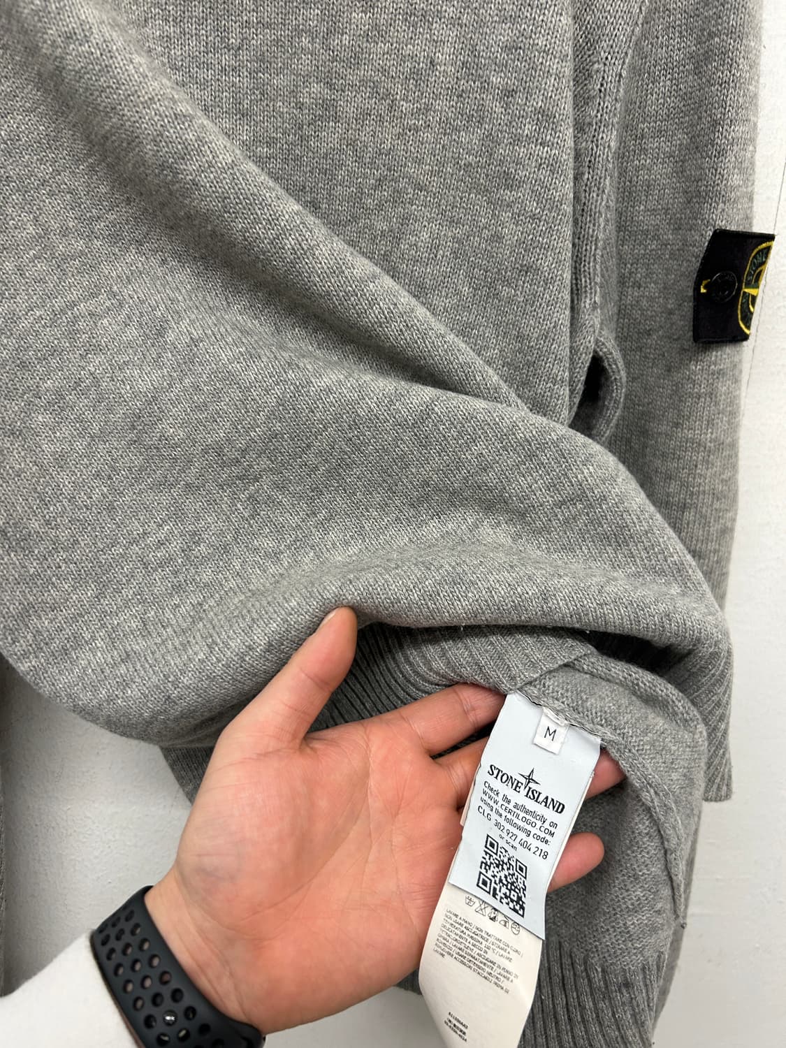 스톤아일랜드 그레이 울 니트 스웨터  상품이미지4