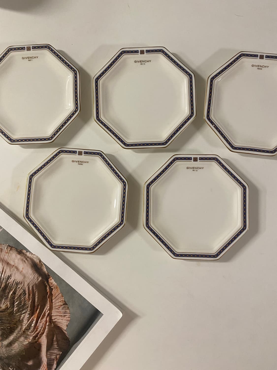 빈티지 지방시 디저트 팔각 그릇 5p세트 상품이미지1