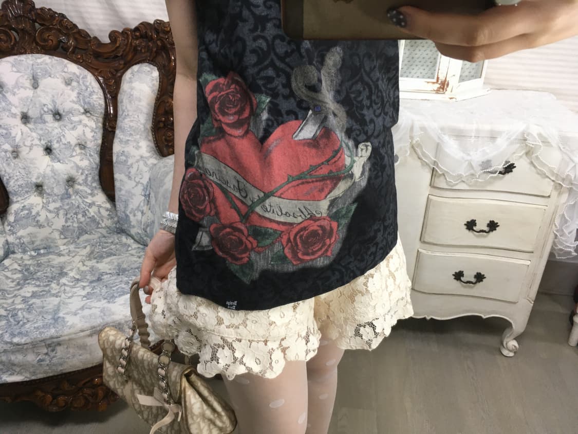 디그딥 펑크 실버 프린팅 티셔츠 상품이미지8