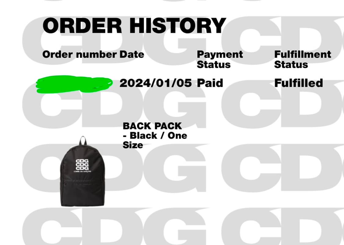 꼼데가르송 백팩 상품이미지10