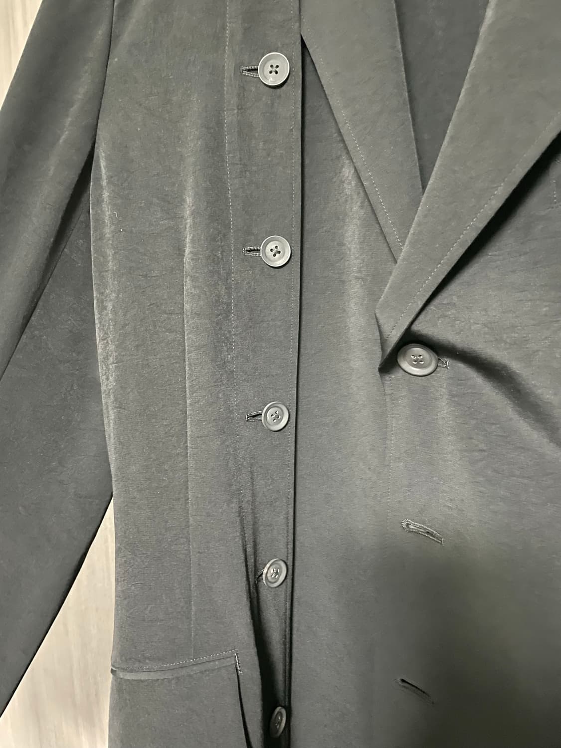 요지 야마모토 어시메트릭 단추 블랙 자켓 상품이미지2