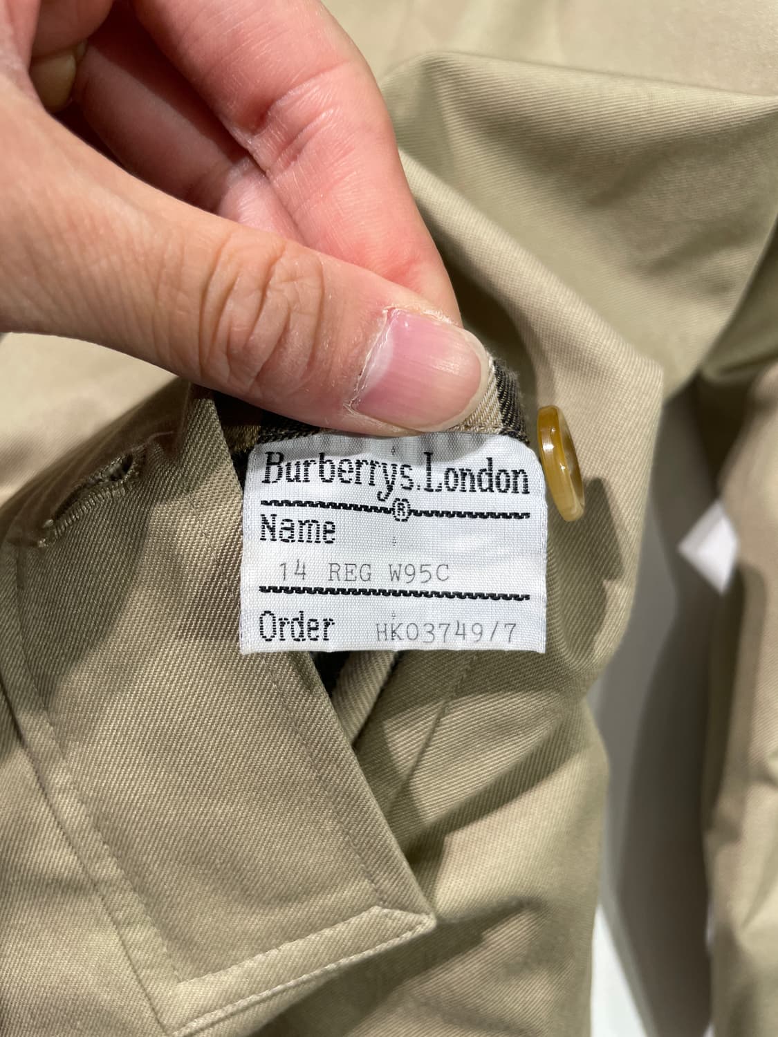버버리 베이지 히든 버튼 코튼 코트 상품이미지8