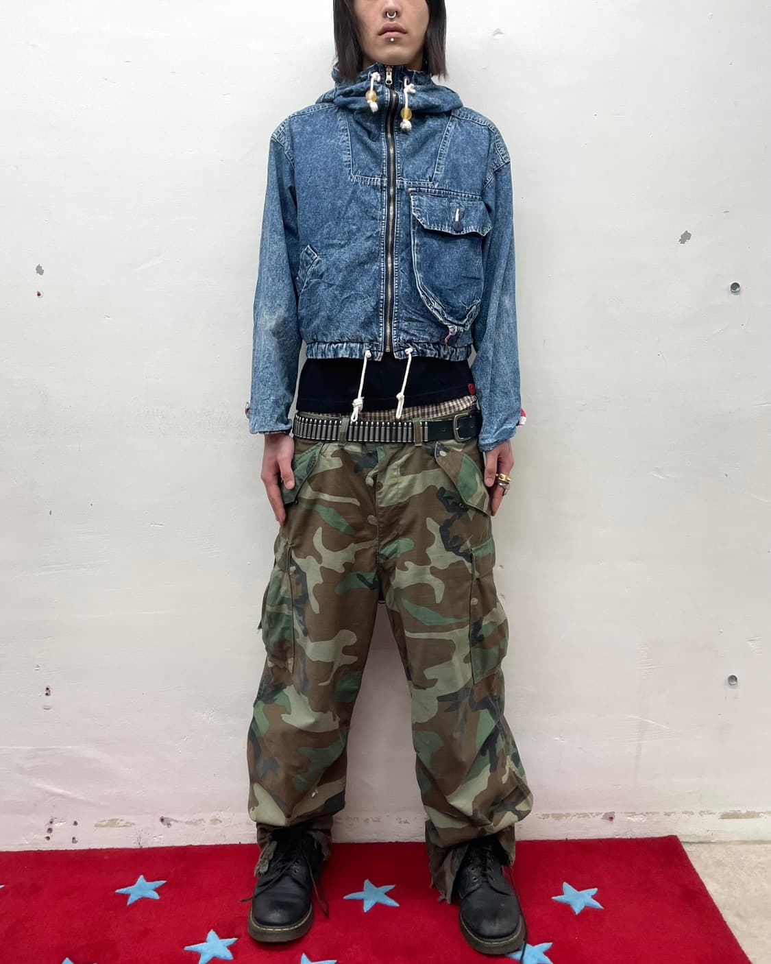 Highneck Pocket Reversible Denim Jacket 상품이미지7