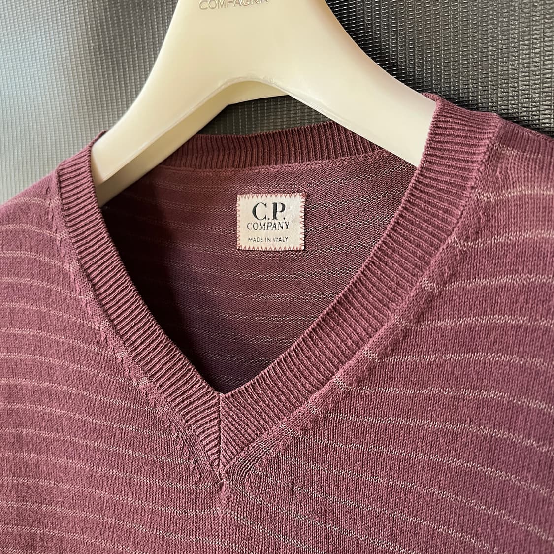 C.P.컴퍼니 00s 브이넥 코튼 니트 Made in Italy 상품이미지3