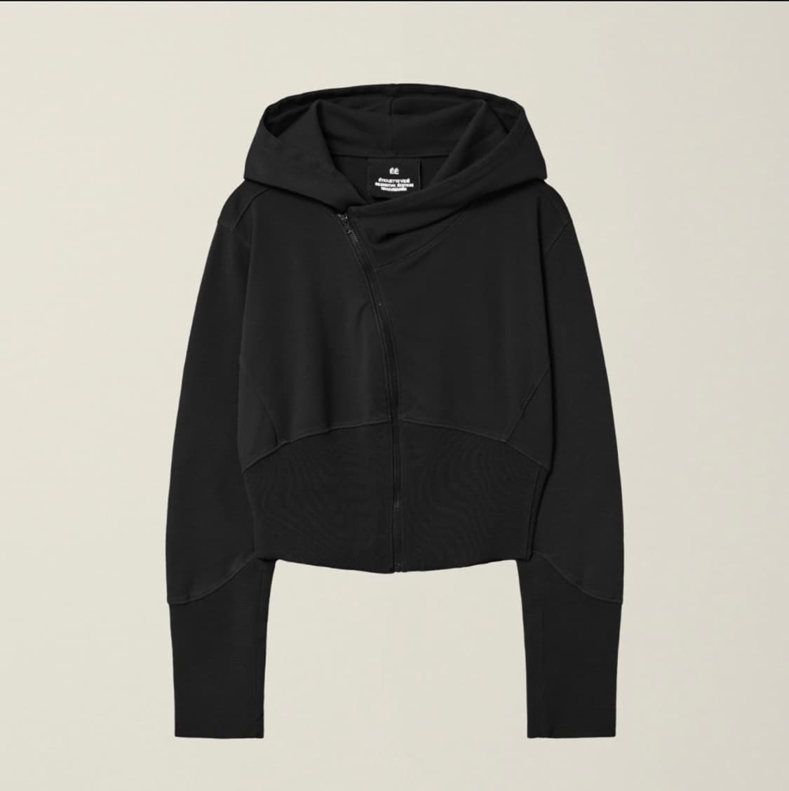 WOMENS GARMENT DYED CURVED HOODED ZIP J 상품이미지1