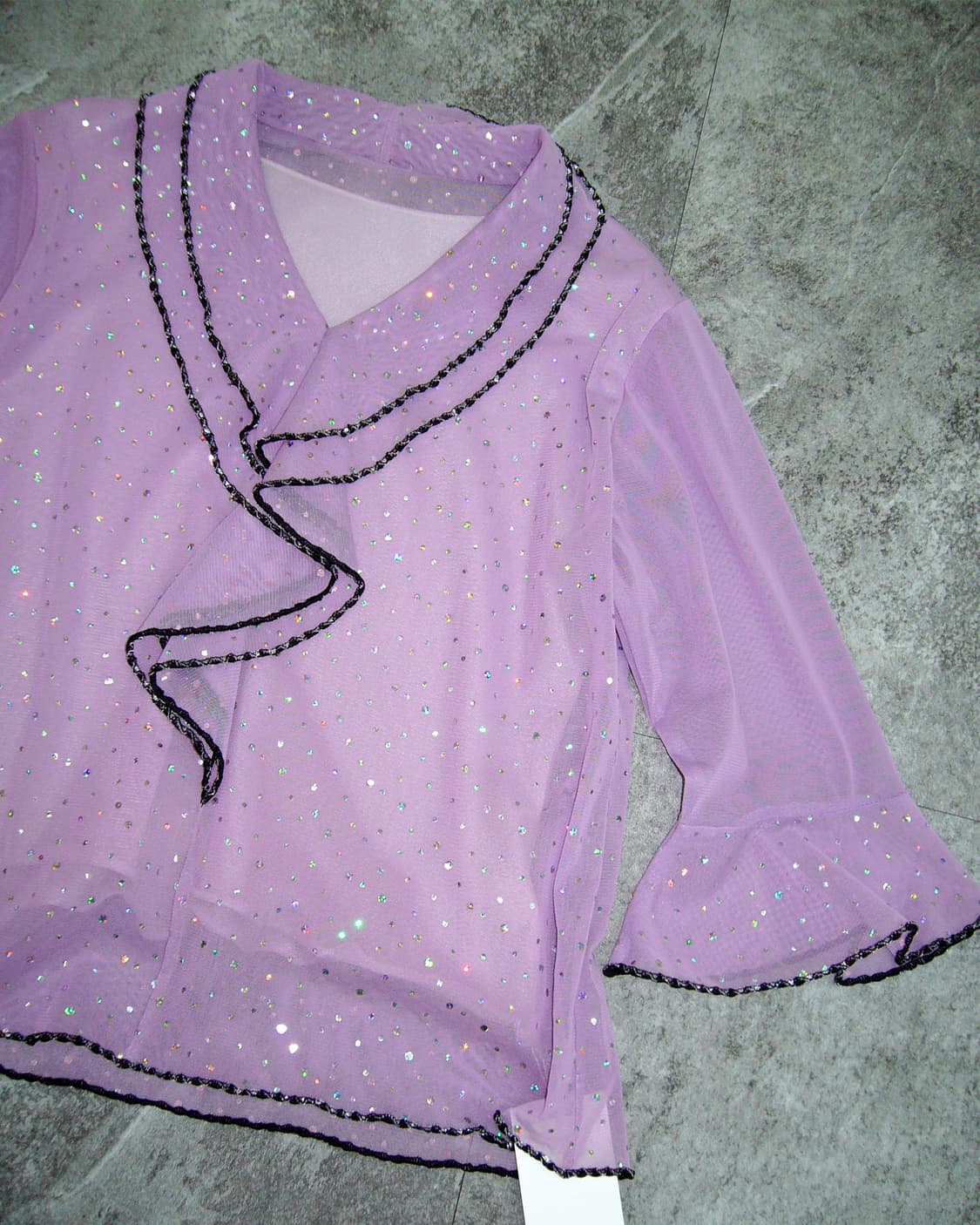 Lavender Shiny See-Through Top 상품이미지3