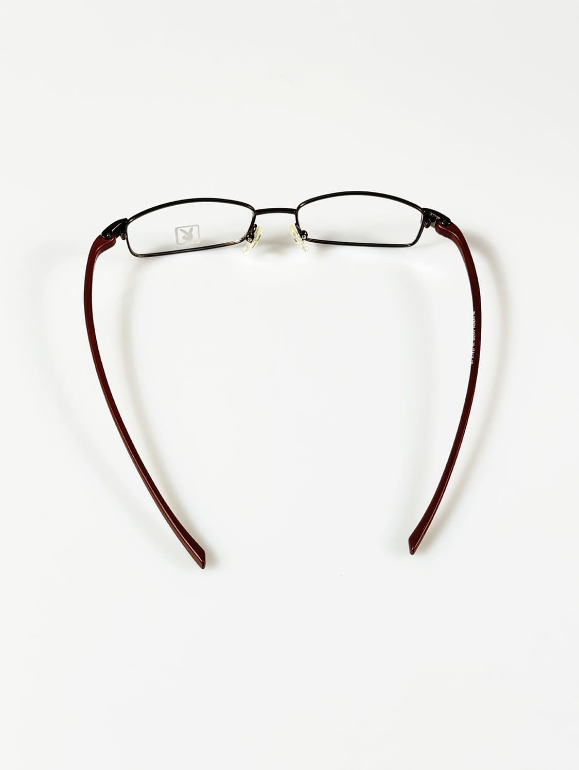 90s PLAYBOY 브라운 슬림 스퀘어 빈티지 안경 상품이미지6