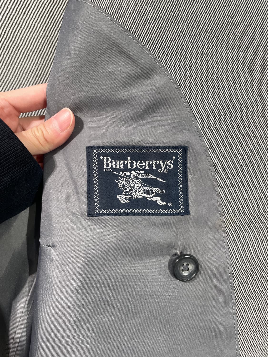 버버리 그레이 스트레치 1B 울 블레이저 상품이미지7