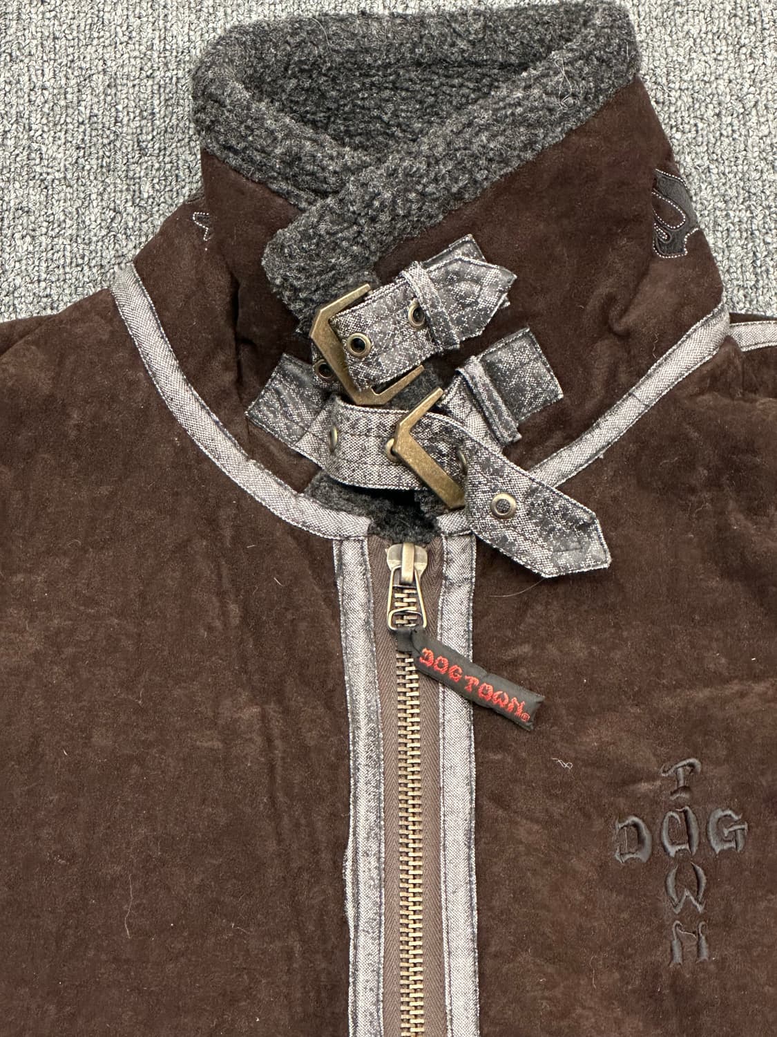 XL)도그타운 빈티지 스웨이드 브라운 무스탕 상품이미지6