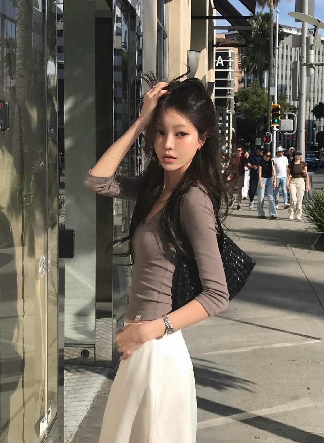 Letter and 레터앤 Satin Midi Skirt (Ivory) 상품이미지7