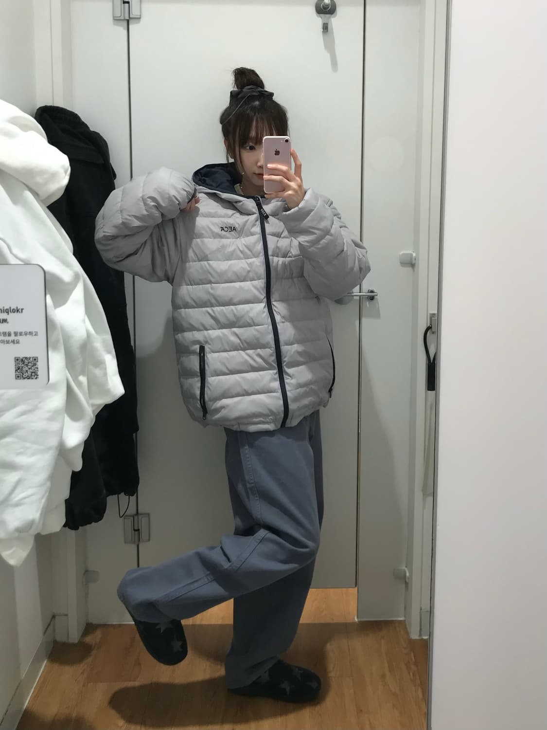 에이카화이트 경량패딩M 상품이미지1