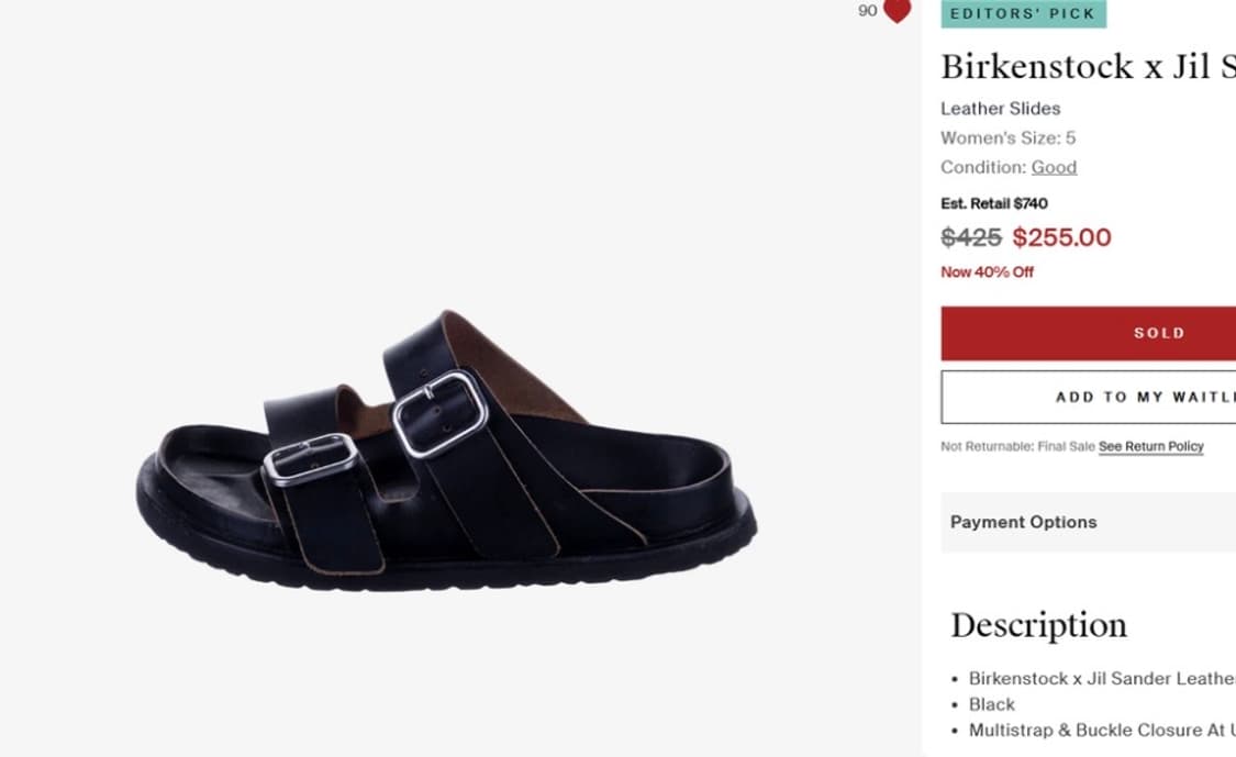 Birkenstock x Jil Sander] 질샌더 버켄스탁 (Us5) 상품이미지2
