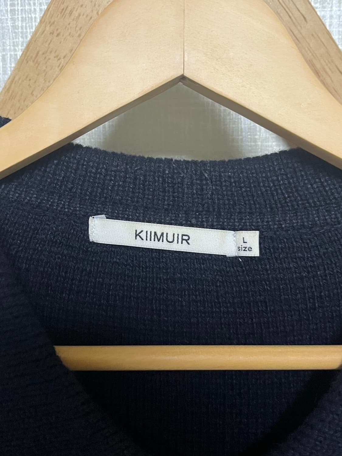 키뮤어 울 헤비웨이트 니트 블루종 상품이미지4