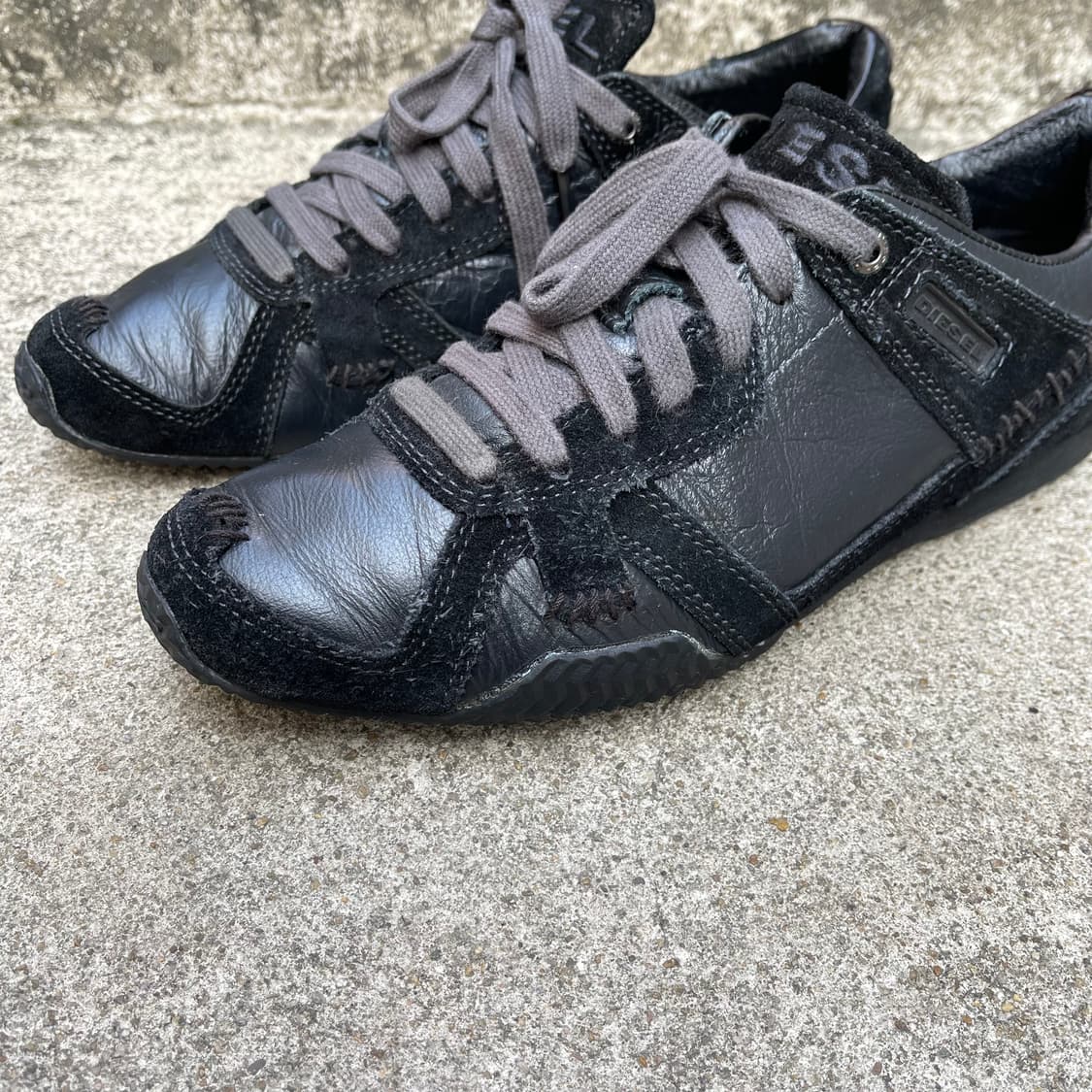 [270] DIESEL VTG 가죽/스웨이드 블랙 스니커즈 상품이미지5