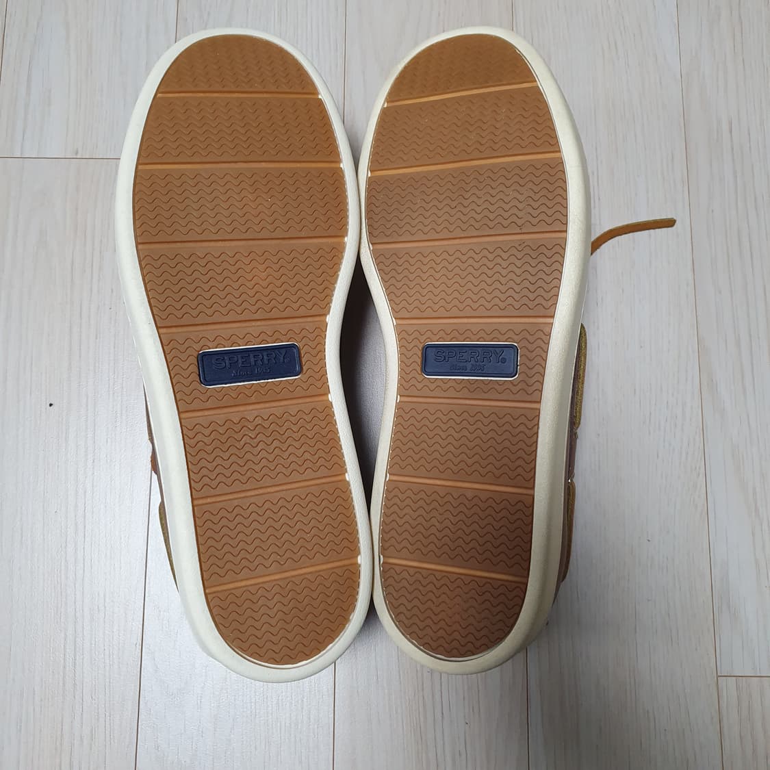 새제품265) 스페리 보트슈즈 구두 로퍼 천연가죽 탄 브라운 Cup 상품이미지9