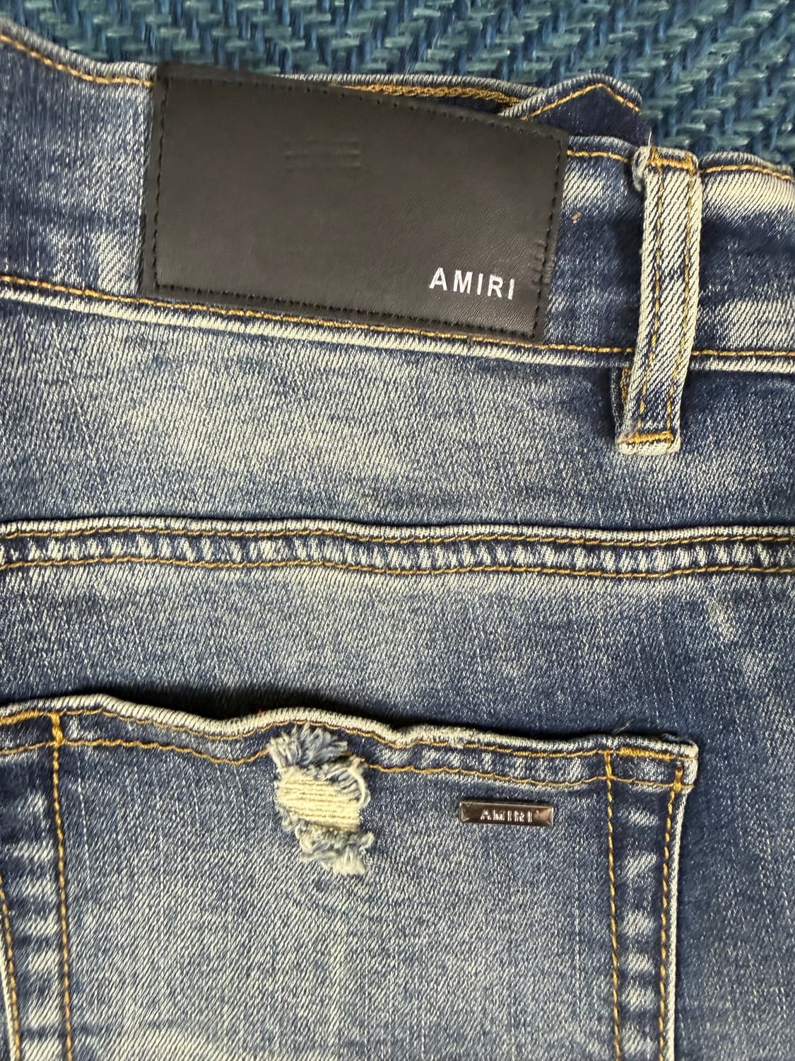 [AMIRI] 아미리 반다나 스래시 플레임 디스트로이드 진 상품이미지9