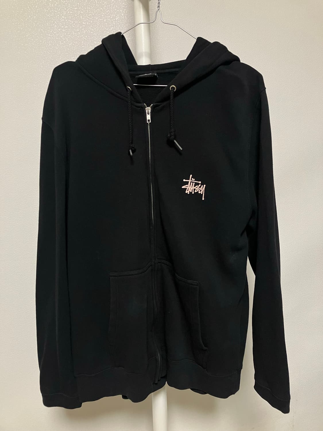 유일매물 딸기우유 핑크 블랙핑크 스투시 후드집업 상품이미지5