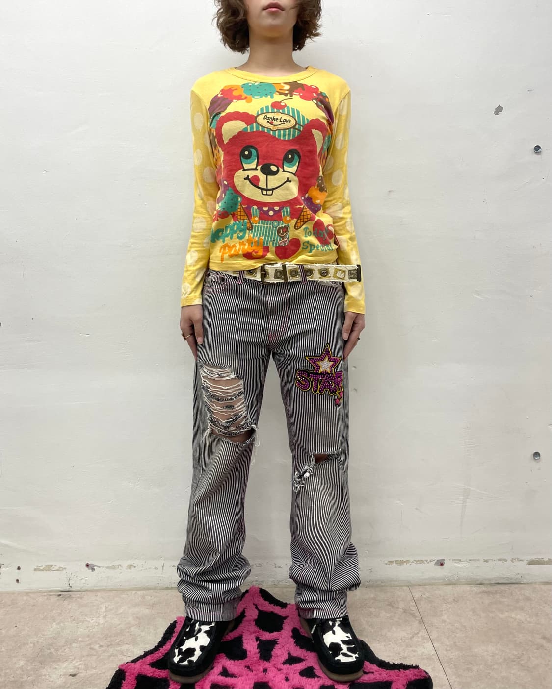 Love Revolution Bear Dot Yellow Sleeve 상품이미지4