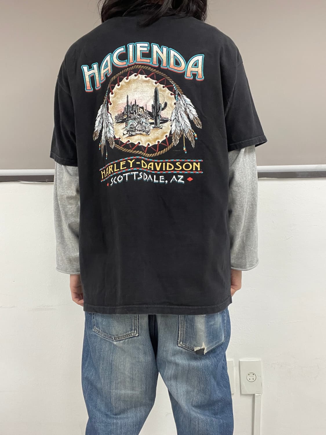 [XL] 90s made USA 할리데이비슨 숏 슬리브 반팔 티셔츠  상품이미지8