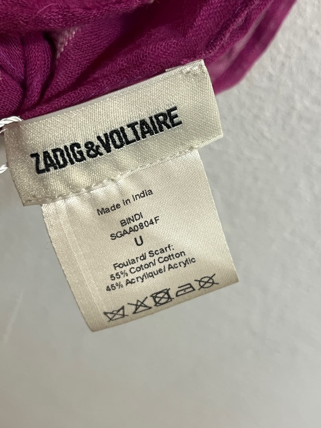 쟈딕앤볼테르 패턴 코튼 블렌드 스카프 상품이미지4