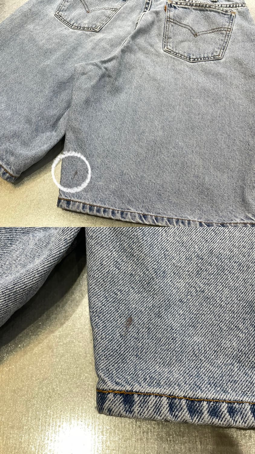 34)90~00s Levi's 리바이스 560 오렌지탭 데님 반바지 쇼츠 상품이미지8