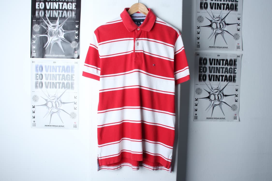 (S-2XL) 타미힐피거 반팔 카라 티셔츠 스트라이프 레드-199978 상품이미지2