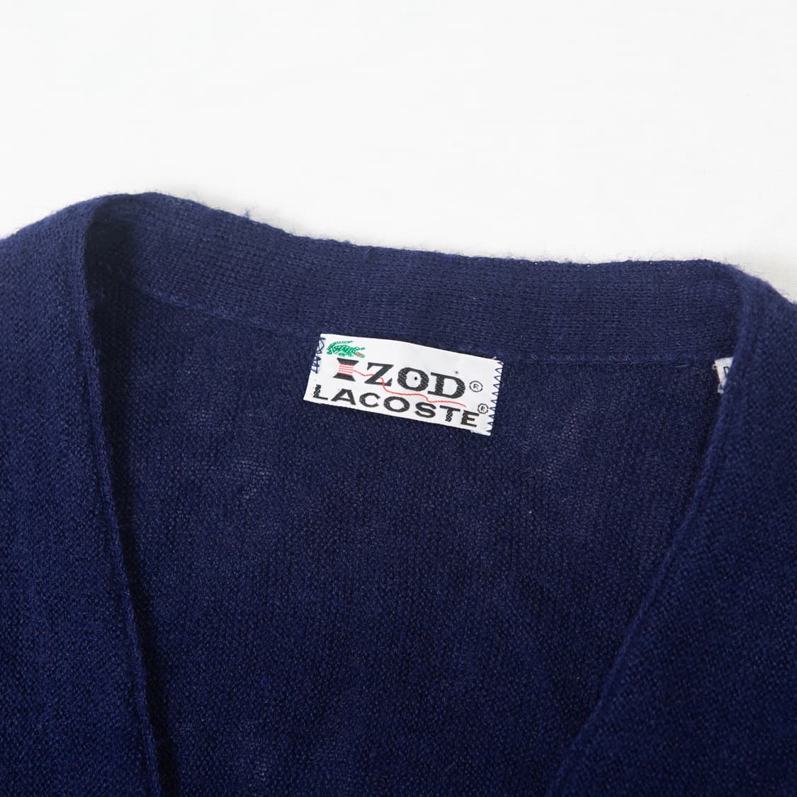 70s IZOD 라코스테 아크릴 가디건 네이비 상품이미지4