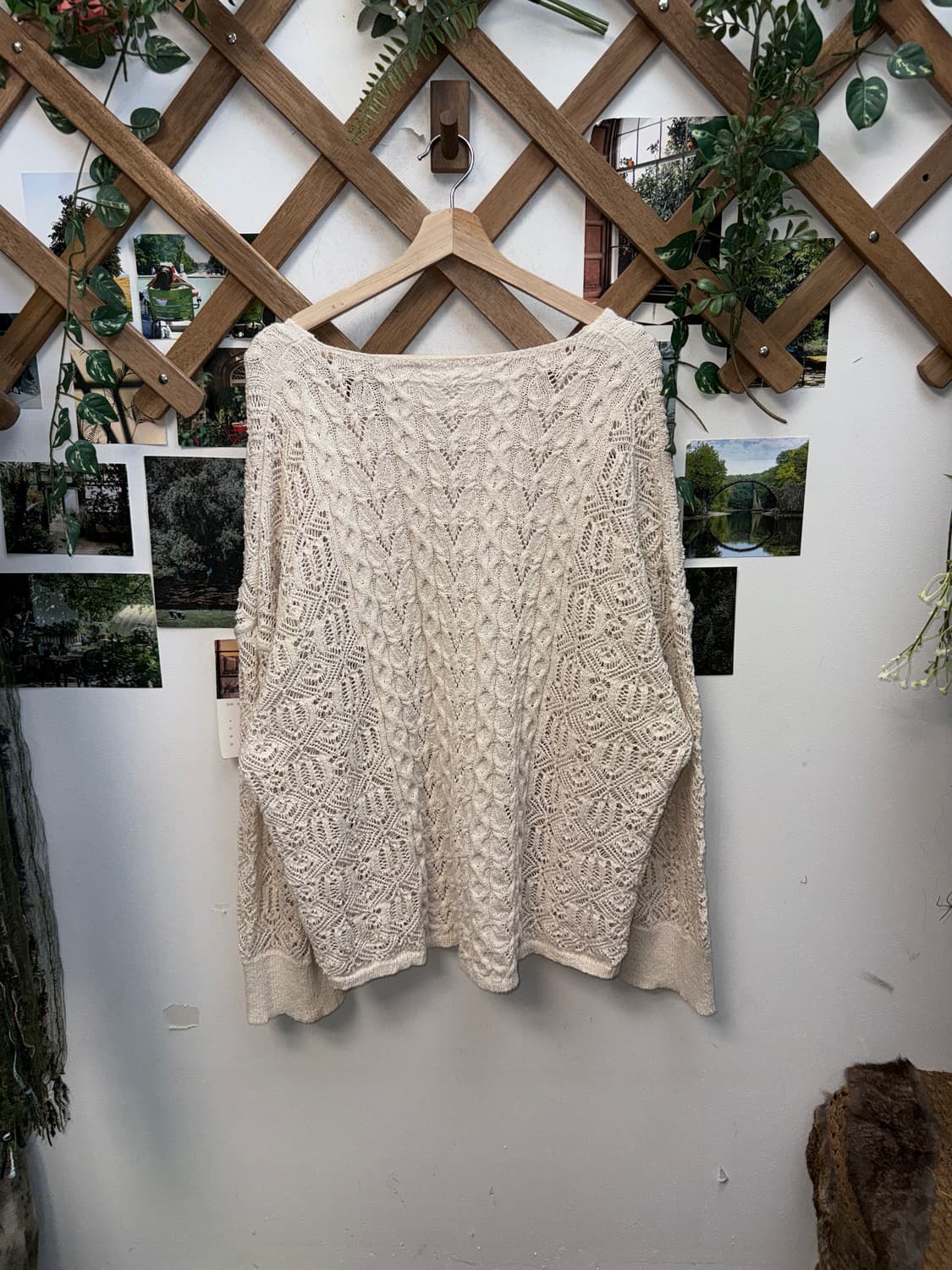 Ivory ethnic punching over loose knit 상품이미지6