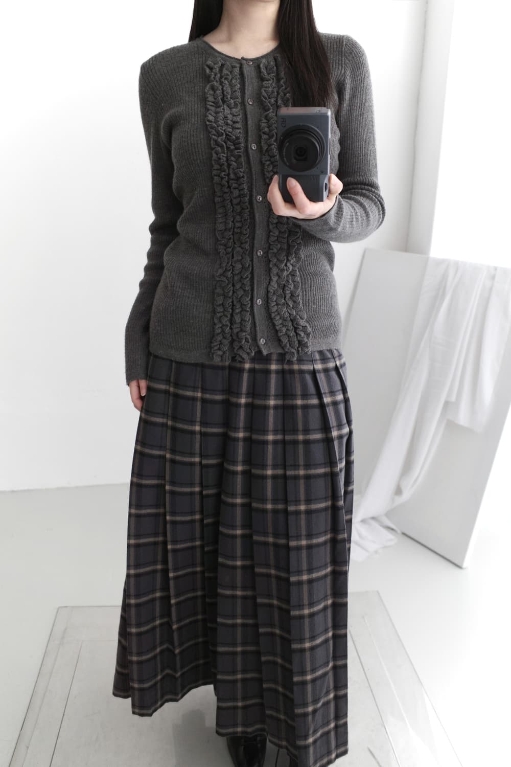 buckle check skirt 상품이미지3