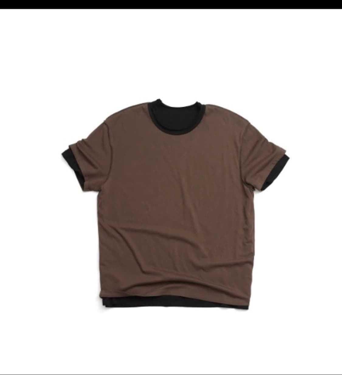 [2] 해칭룸 two face tee 1/2 black/brown 상품이미지2