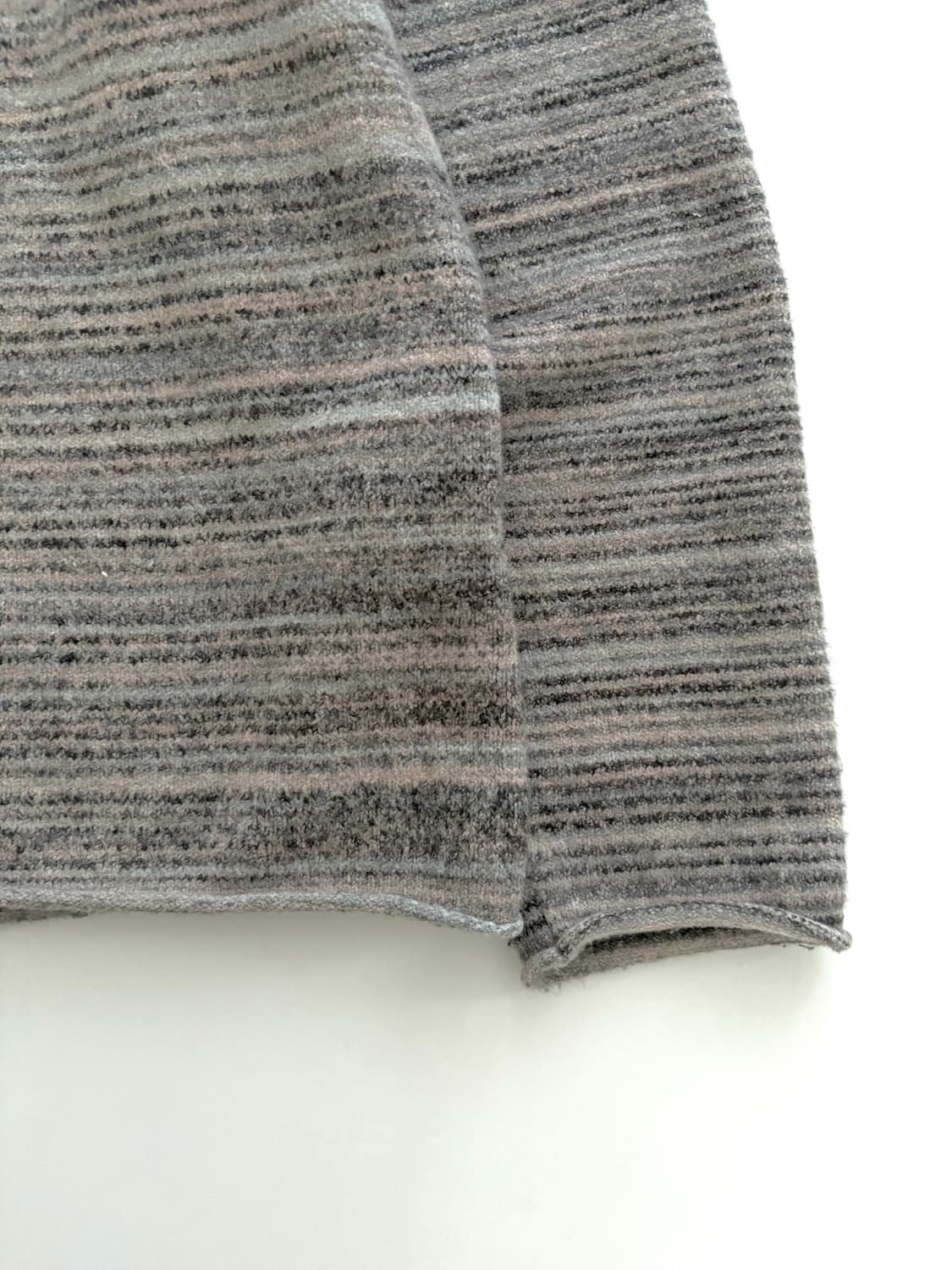 스투시 텍스쳐드 니트 콘트라스트 카라 크루 그레이 멀티 상품이미지6