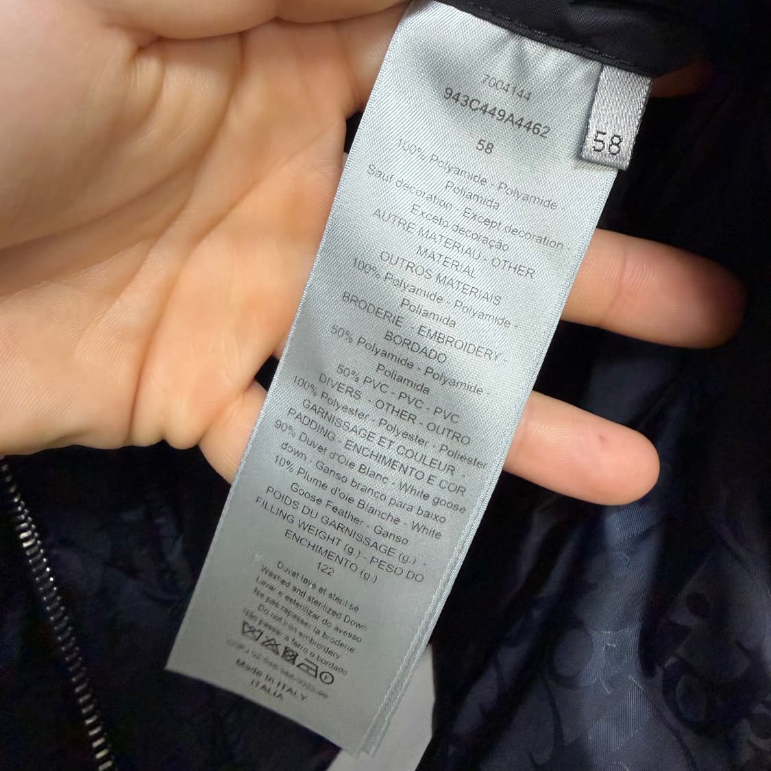 [S+급/58] 디올 오블리크 패딩 블랙 풀구성 상품이미지6