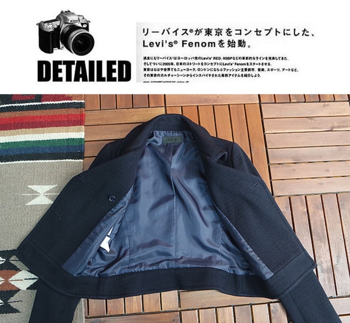 i c b 울 100%   네이비 더블 버튼 숏 자켓 상품이미지7