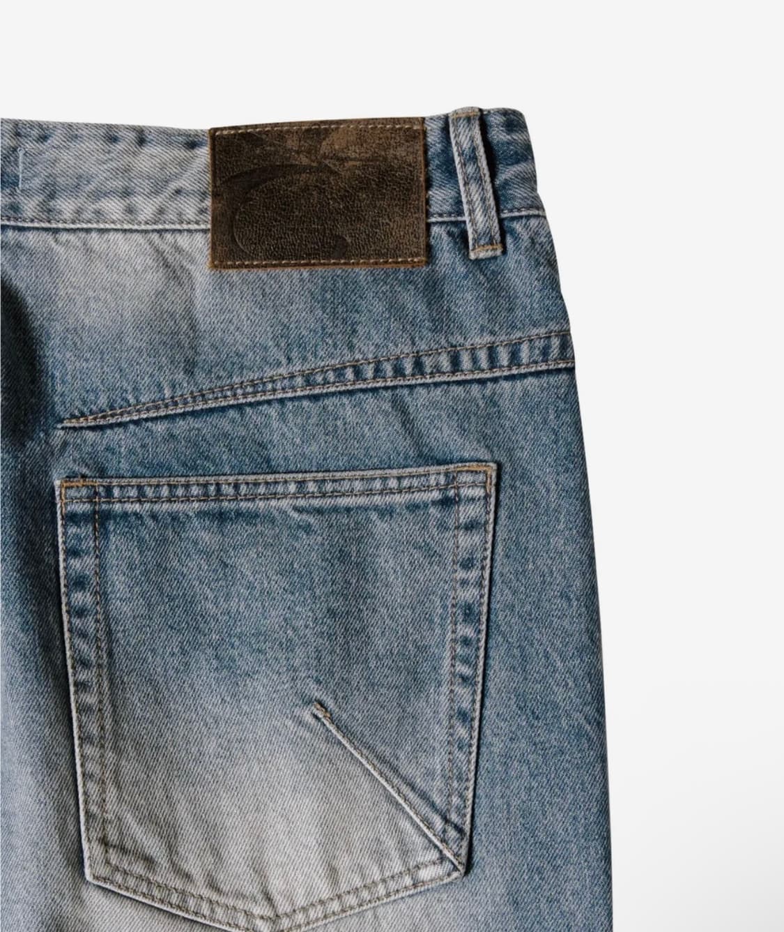 새상품 etce-WASHED BIKER DENIM PANTS (BLUE) 상품이미지4