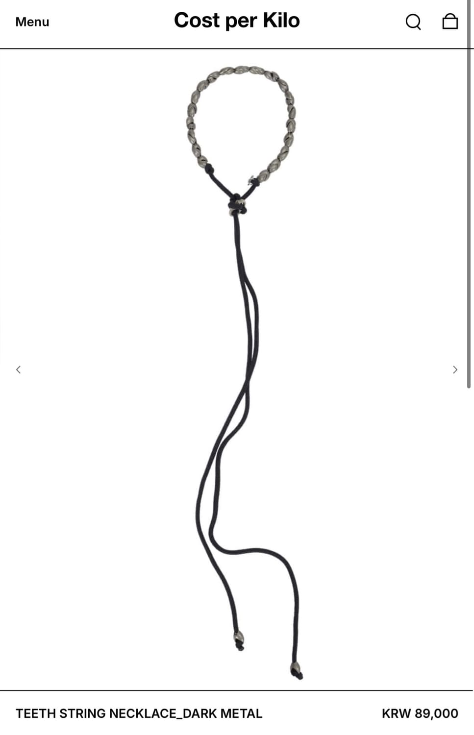 Costperkilo X heesoo teeth necklace 상품이미지1