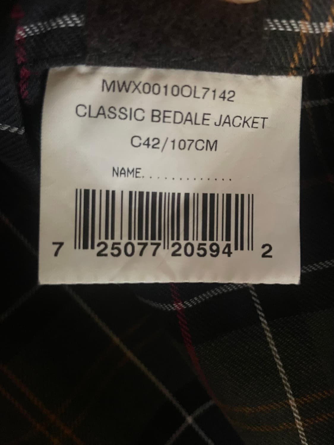 바버의 클래식 베데일 왁스자켓 상품이미지10