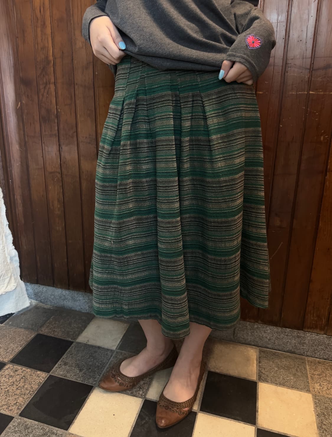jocomomola green skirt 상품이미지1