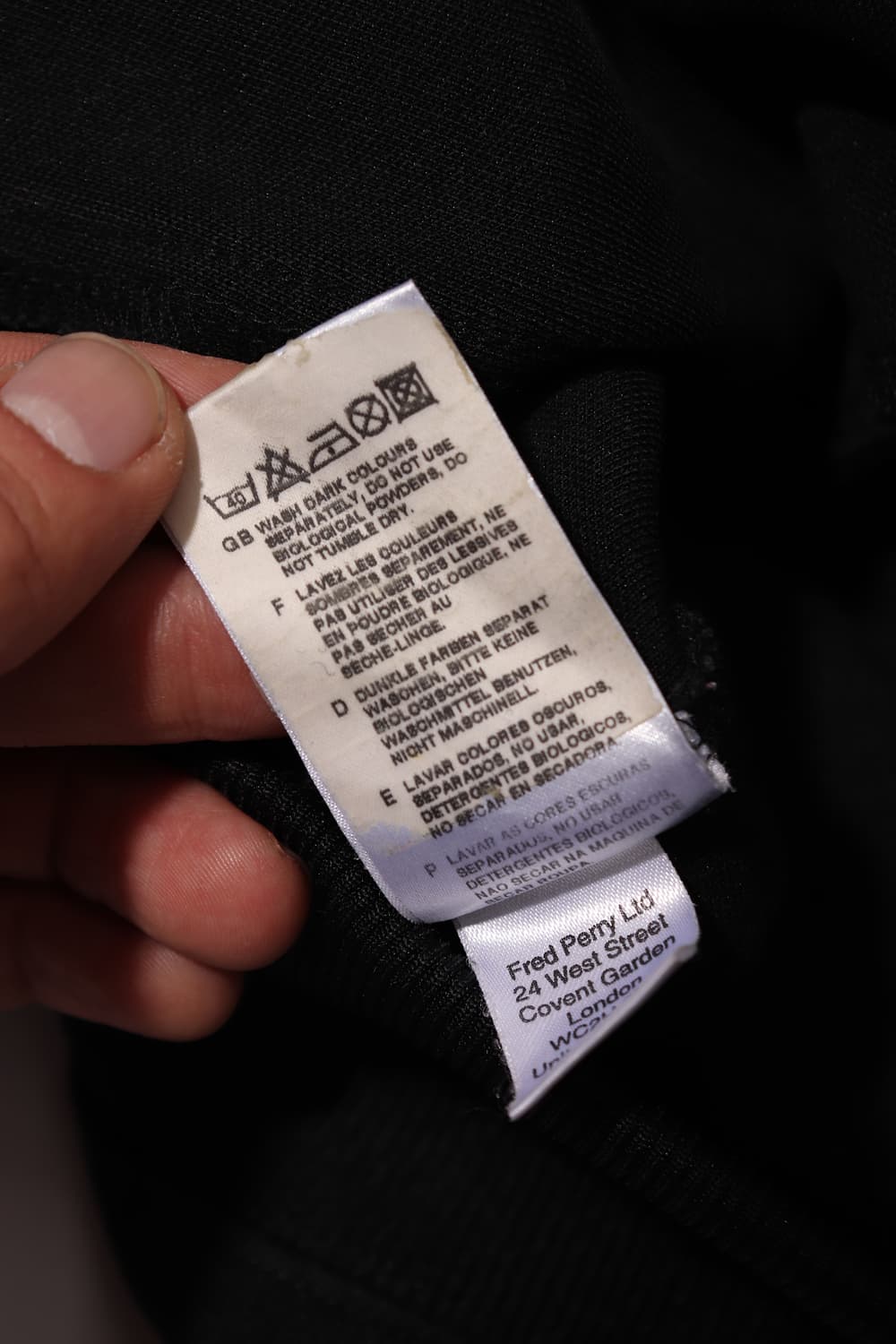 FRED PERRY 블랙 쉐브론 트랙탑 size S 상품이미지5