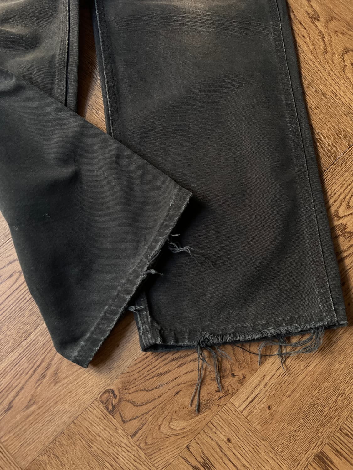 [32]칼하트 USA 하드 페이딩 블랙 싱글니 워크팬츠 상품이미지6