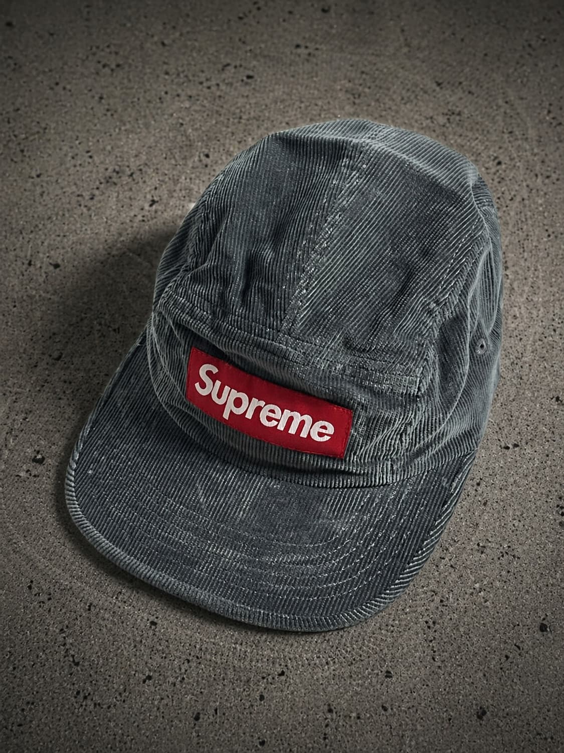 슈프림 코듀로이 그레이 캠프캡 상품이미지1