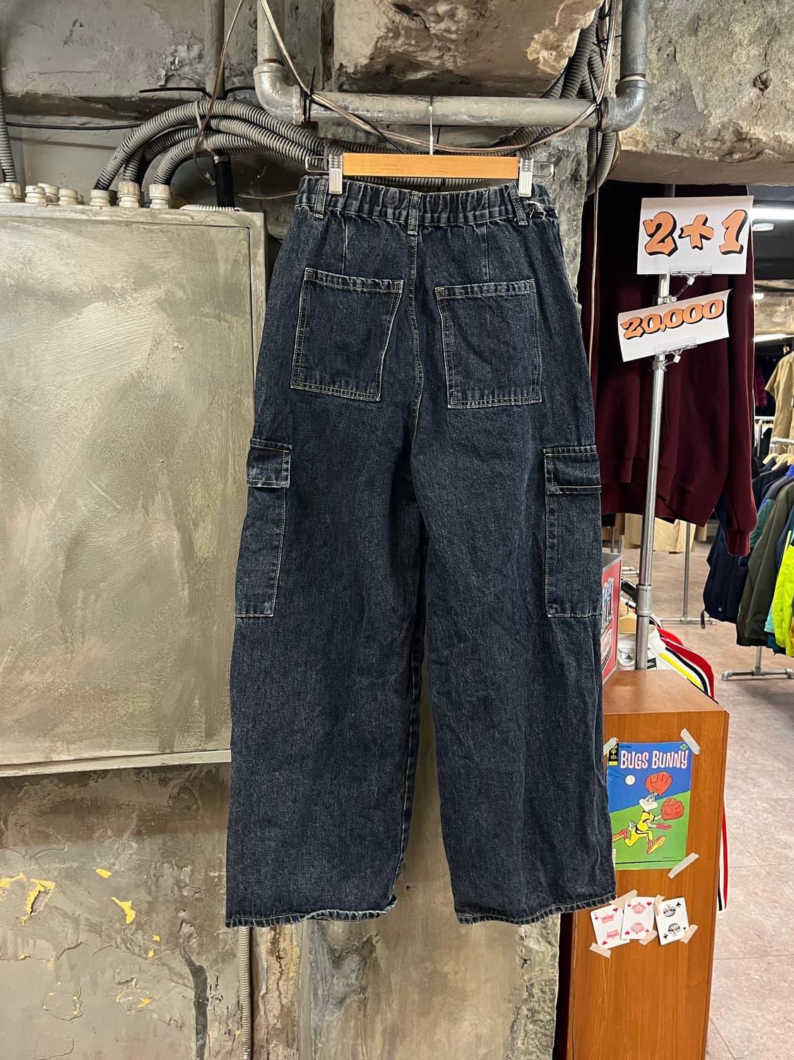 빈티지 카고 밴딩 데님 팬츠 L #csz3580 상품이미지2