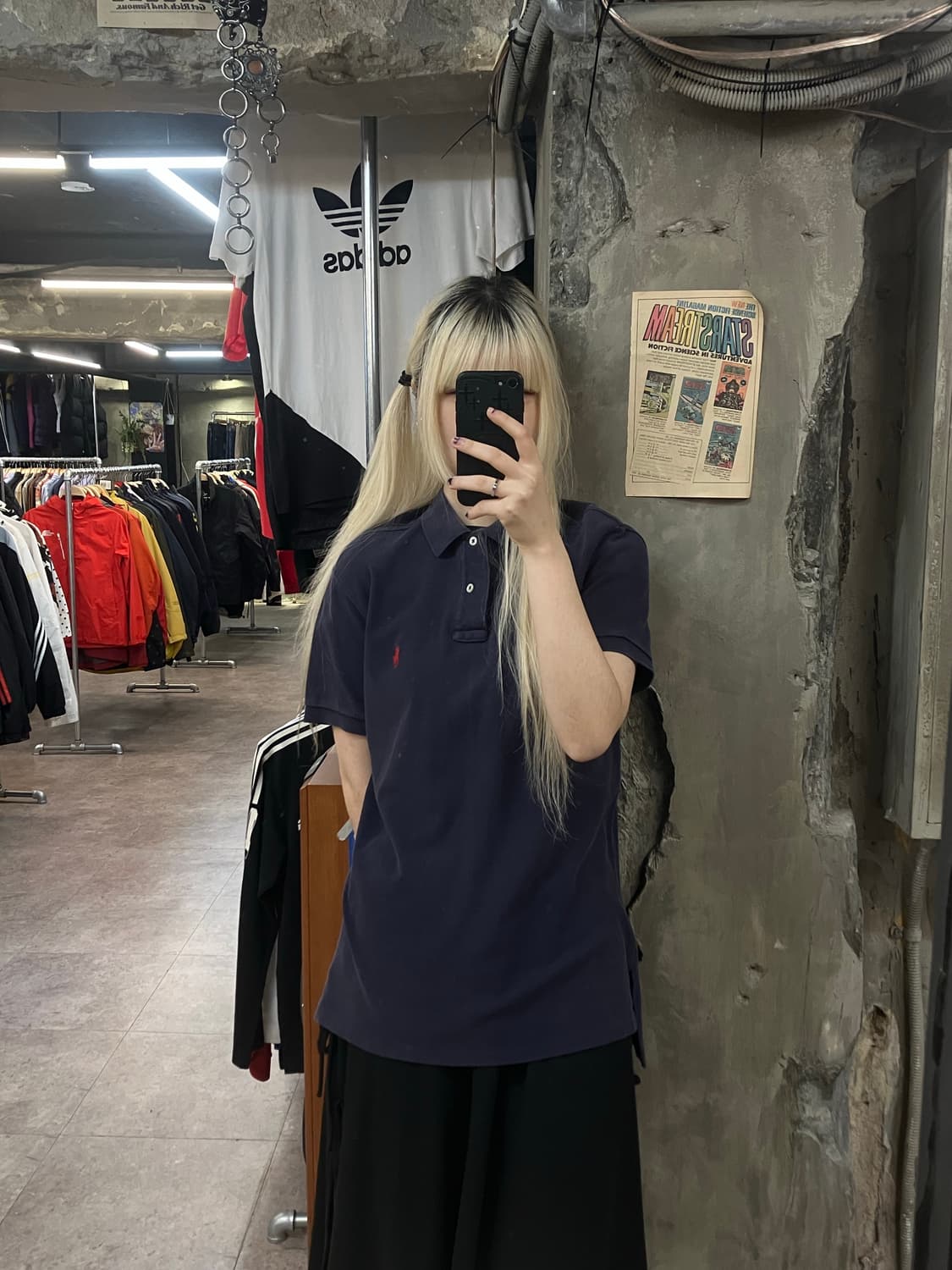 폴로 랄프로렌 카라 반팔 티셔츠 네이비 M  #csz2121  상품이미지2