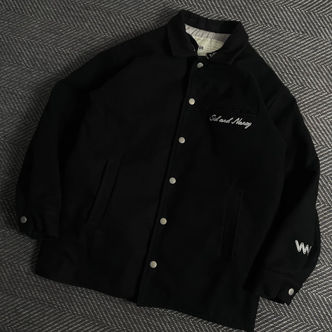 WVUR 스몰로고 빈티지 블랙 누빔 바시티 자켓y 3926 상품이미지1