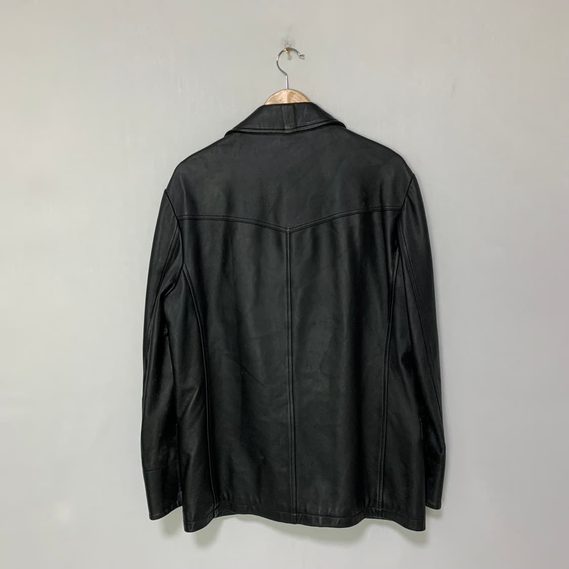 MAYPOLE 메이폴 빈티지 리얼레더 블랙 양가죽 자켓 100 상품이미지3
