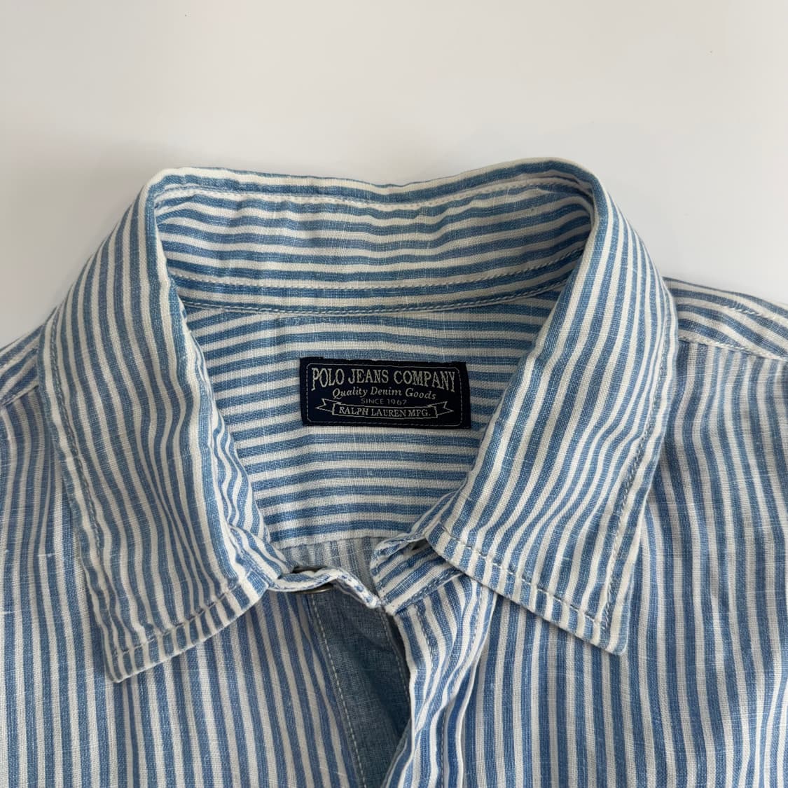 Polo jeans 폴로 진스 투포켓 블루 스트라이프 셔츠  상품이미지5