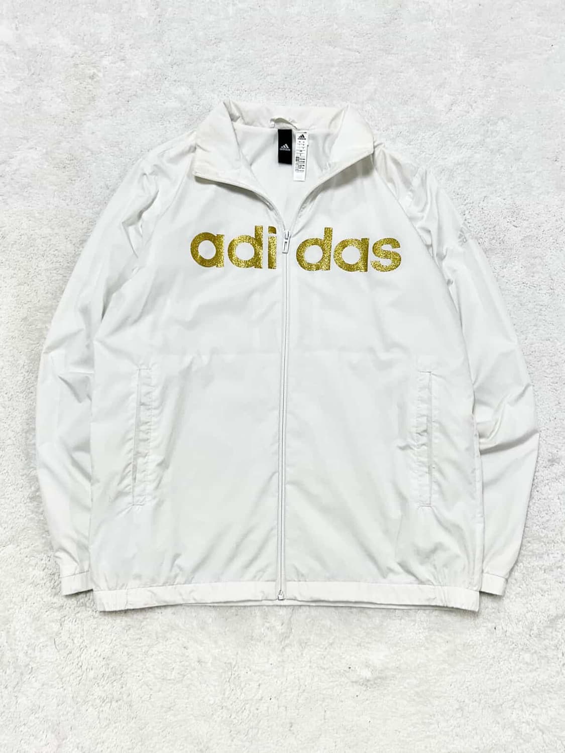 아디다스 글리터로고 화이트 바람막이 상품이미지5